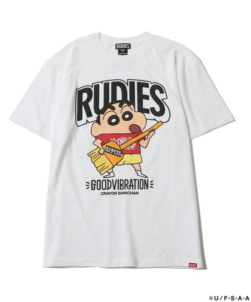 RUDIE'S(ルーディーズ)の「RUDIE'S x CRAYON SHINCHAN GUITAR-T ルーディーズ x クレヨンしんちゃん ギター -T(Tシャツ/カットソー・メンズ・ホワイト/ブラック・XXL/S/XL/M/L)」の13枚目の写真