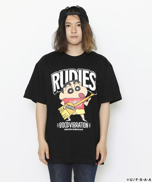 RUDIE'S(ルーディーズ)の「RUDIE'S x CRAYON SHINCHAN GUITAR-T ルーディーズ x クレヨンしんちゃん ギター -T(Tシャツ/カットソー・メンズ・ホワイト/ブラック・XXL/S/XL/M/L)」の10枚目の写真