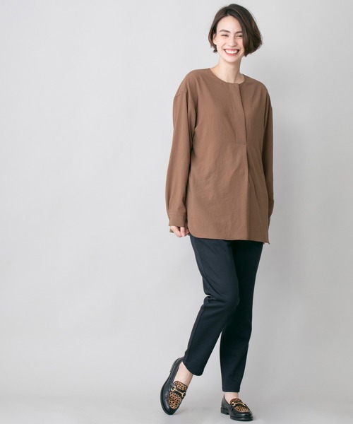 Munich（ミューニック）の「ダブルクロス　テーパードイージーパンツ（その他パンツ・レディース・ブラウン/ネイビー/ブラック・S/M）」の12枚目の写真