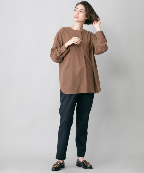 Munich（ミューニック）の「ダブルクロス　テーパードイージーパンツ（その他パンツ・レディース・ブラウン/ネイビー/ブラック・S/M）」の13枚目の写真