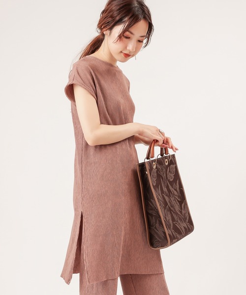 natural couture（ナチュラルクチュール）の「ウッドハンドル2WAYトートバッグ（トートバッグ・レディース・ベージュ/ブラウン/アイボリー/キャメル/ピンク・FREE）」の20枚目の写真