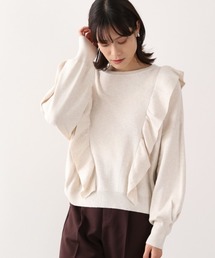 LOWRYS FARM | フリルニットプルオーバーＬＳ　894813(ニット/セーター)