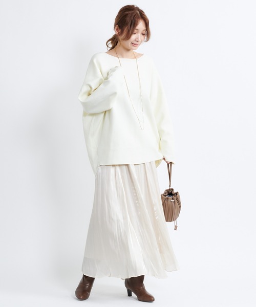 DouDou（ドゥドゥ）の「シアー割線フレアスカート（スカート・レディース・ブラック/ベージュ/ライトベージュ・36/38）」の16枚目の写真