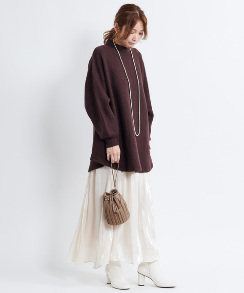 DouDou（ドゥドゥ）の「シアー割線フレアスカート（スカート・レディース・ブラック/ベージュ/ライトベージュ・36/38）」の17枚目の写真