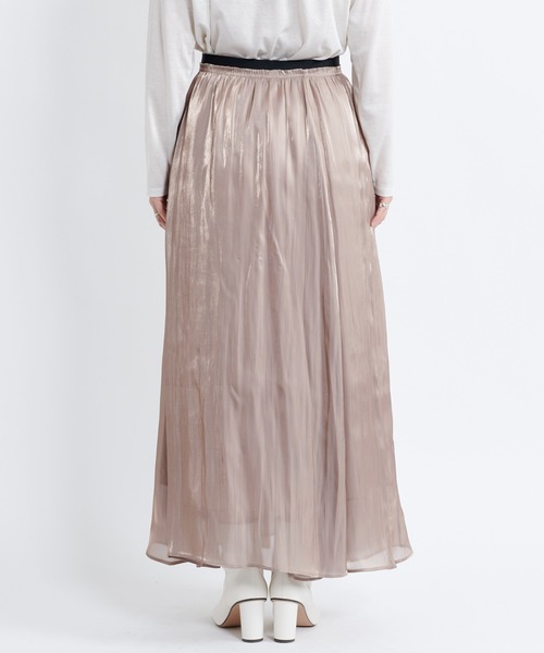 DouDou（ドゥドゥ）の「シアー割線フレアスカート（スカート・レディース・ブラック/ベージュ/ライトベージュ・36/38）」の13枚目の写真