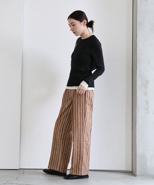 select MOCA（セレクトモカ）の「ストライプストレートパンツ