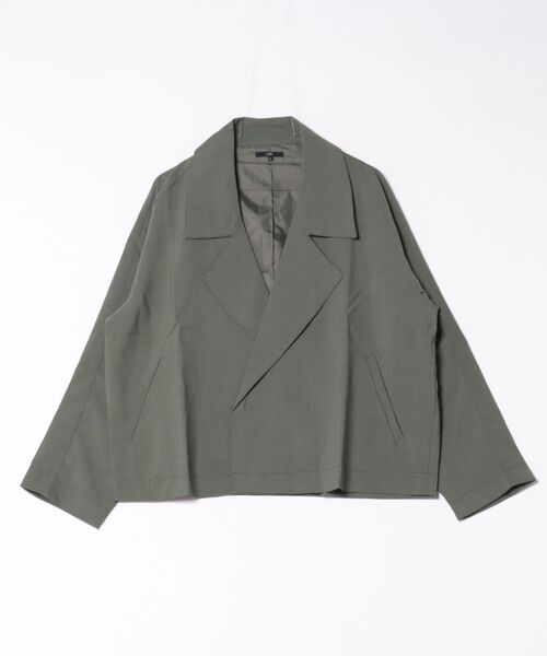 STYLEBLOCK（スタイルブロック）の「ビッグラペルダブルブレストテーラードジャケット（テーラードジャケット・メンズ・ベージュ/グリーン/ブラック・L/M）」の3枚目の写真