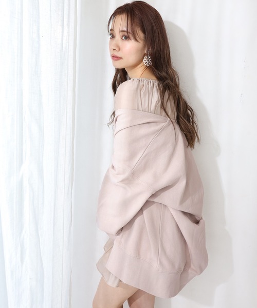one after another NICE CLAUP(ワンアフターアナザーナイスクラップ)の「裏毛カットカーディガン(カーディガン/ボレロ・レディース・ミント/オフホワイト/ベージュ/ブルー・FREE)」の15枚目の写真