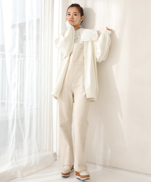 one after another NICE CLAUP(ワンアフターアナザーナイスクラップ)の「裏毛カットカーディガン(カーディガン/ボレロ・レディース・ミント/オフホワイト/ベージュ/ブルー・FREE)」の12枚目の写真