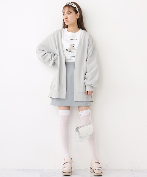 one after another NICE CLAUP(ワンアフターアナザーナイスクラップ)の「裏毛カットカーディガン(カーディガン/ボレロ・レディース・ミント/オフホワイト/ベージュ/ブルー・FREE)」の21枚目の写真