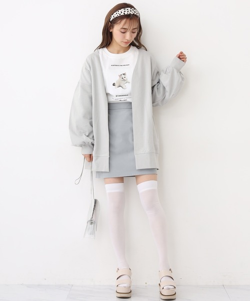 one after another NICE CLAUP(ワンアフターアナザーナイスクラップ)の「裏毛カットカーディガン(カーディガン/ボレロ・レディース・ミント/オフホワイト/ベージュ/ブルー・FREE)」の22枚目の写真