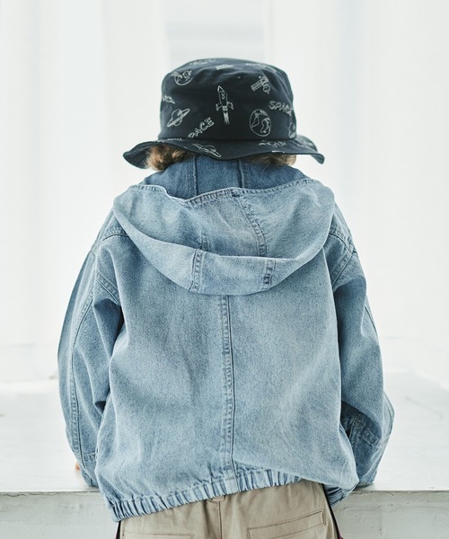BRANSHES（ブランシェス）の「デニムアノラックパーカー（パーカー・キッズ・ブルー・90cm/120cm/130cm/110cm/150cm/100cm/140cm）」の9枚目の写真