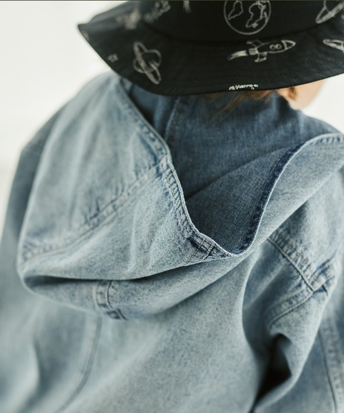 BRANSHES（ブランシェス）の「デニムアノラックパーカー（パーカー・キッズ・ブルー・90cm/120cm/130cm/110cm/150cm/100cm/140cm）」の13枚目の写真