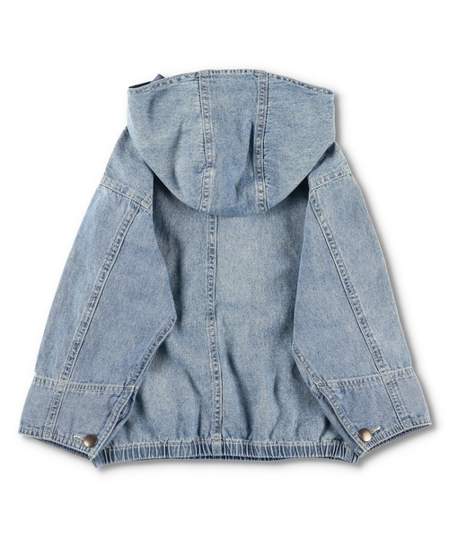 BRANSHES（ブランシェス）の「デニムアノラックパーカー（パーカー・キッズ・ブルー・90cm/120cm/130cm/110cm/150cm/100cm/140cm）」の15枚目の写真