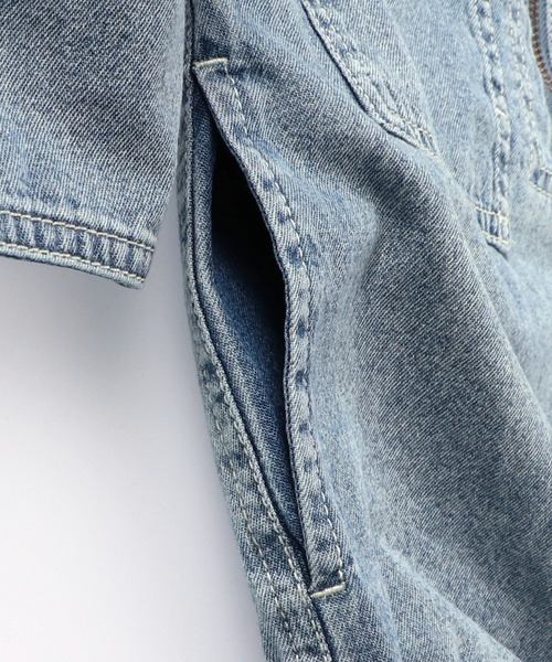 BRANSHES（ブランシェス）の「デニムアノラックパーカー（パーカー・キッズ・ブルー・90cm/120cm/130cm/110cm/150cm/100cm/140cm）」の19枚目の写真