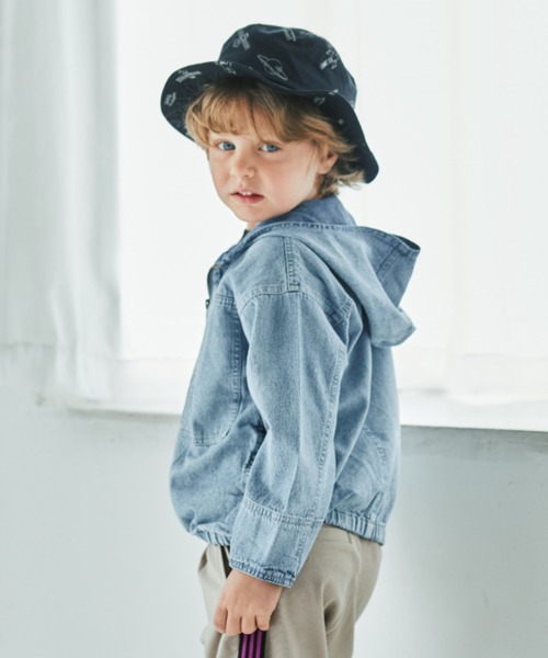 BRANSHES（ブランシェス）の「デニムアノラックパーカー（パーカー・キッズ・ブルー・90cm/120cm/130cm/110cm/150cm/100cm/140cm）」の6枚目の写真