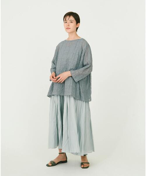 conges payes ADIEU TRISTESSE（コンジェ ペイエ アデュートリステス）の「2重布帛ノースリーブワンピース（ワンピース・レディース・ブラック/ダークラベンダー/グレイッシュブルー/キナリ・FREE）」の22枚目の写真