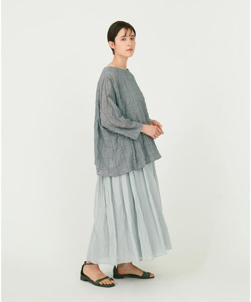 conges payes ADIEU TRISTESSE（コンジェ ペイエ アデュートリステス）の「2重布帛ノースリーブワンピース（ワンピース・レディース・ブラック/ダークラベンダー/グレイッシュブルー/キナリ・FREE）」の21枚目の写真