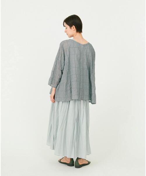 conges payes ADIEU TRISTESSE（コンジェ ペイエ アデュートリステス）の「2重布帛ノースリーブワンピース（ワンピース・レディース・ブラック/ダークラベンダー/グレイッシュブルー/キナリ・FREE）」の20枚目の写真