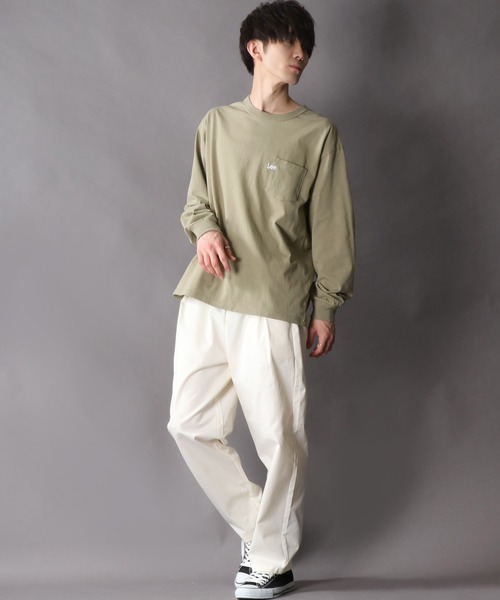 ブライスアウトフィット　シャツワンピとタックパンツ　ホワイトチェックxカーキ2 ブライスアウトフィット シャツワンピとタックパンツ ホワイト