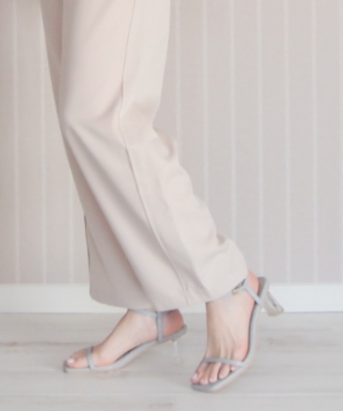 VIVIAN（ヴィヴィアン）の「スクエアトゥアンクルストラップクリアヒールサンダル（サンダル・レディース・ブラック/グレー系その他7/ホワイト/ベージュ/ブルー・M/L/LL/S）」の10枚目の写真