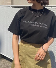 &g'aime | 【&g'aime】ロゴ×刺繍プリントTシャツ(Tシャツ/カットソー)