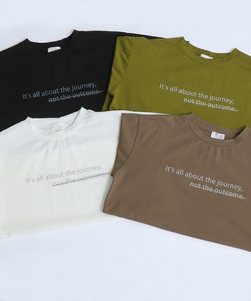 &g'aime（アンジェム）の「【&g'aime】ロゴ×刺繍プリントTシャツ（Tシャツ/カットソー・レディース・ホワイト/ブラック/ベージュ/グリーン・FREE）」の10枚目の写真