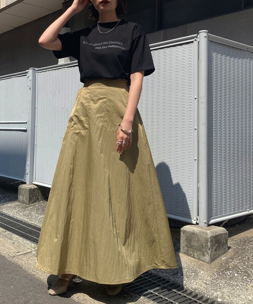 &g'aime（アンジェム）の「【&g'aime】ロゴ×刺繍プリントTシャツ（Tシャツ/カットソー・レディース・ホワイト/ブラック/ベージュ/グリーン・FREE）」の22枚目の写真