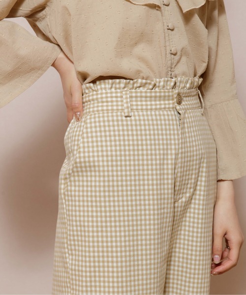 flower（フラワー）の「スウィートギンガムパンツ（その他パンツ・レディース・ブラック/ベージュ・FREE）」の14枚目の写真