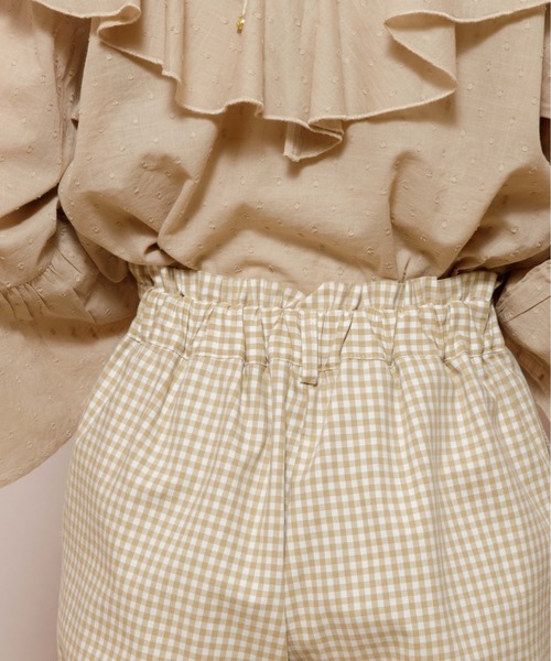 flower（フラワー）の「スウィートギンガムパンツ（その他パンツ・レディース・ブラック/ベージュ・FREE）」の15枚目の写真