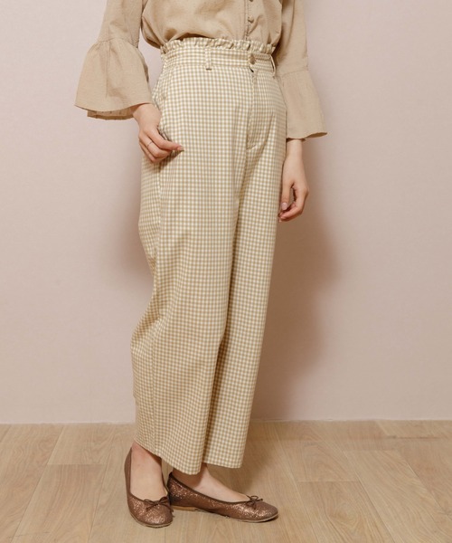 flower（フラワー）の「スウィートギンガムパンツ（その他パンツ・レディース・ブラック/ベージュ・FREE）」の18枚目の写真