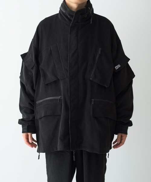 And A（アンドエー）の「Abu Garcia アブガルシア / × is-ness ABU-M303 CORDUROY JACKET イズネスコラボ コーデュロイファティーグジャケット / 21AAB-0003（ミリタリージャケット・メンズ・ブラック・MEDIUM/X-LARGE/LARGE）」の3枚目の写真