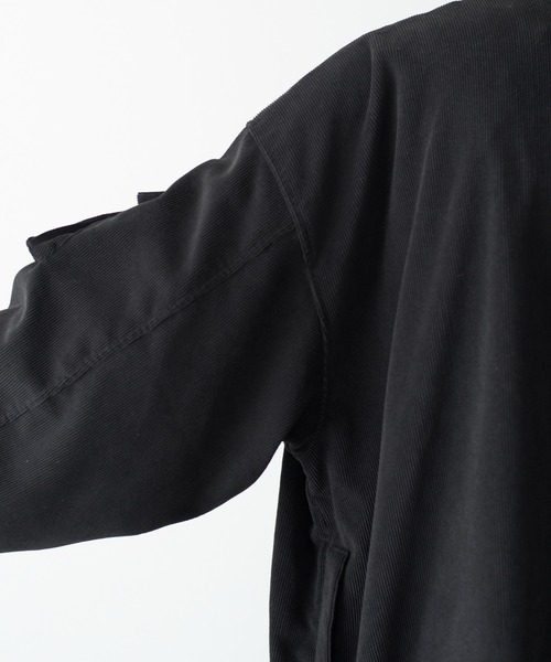 And A（アンドエー）の「Abu Garcia アブガルシア / × is-ness ABU-M303 CORDUROY JACKET イズネスコラボ コーデュロイファティーグジャケット / 21AAB-0003（ミリタリージャケット・メンズ・ブラック・MEDIUM/X-LARGE/LARGE）」の6枚目の写真