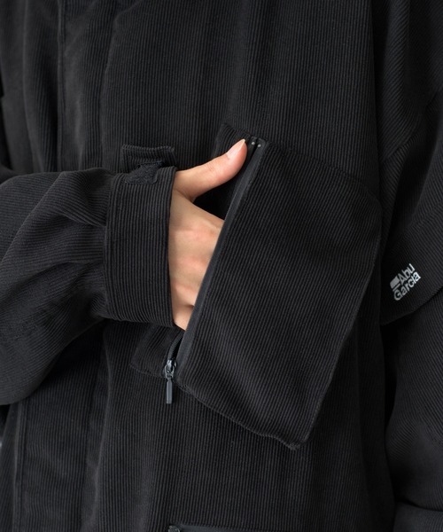 And A（アンドエー）の「Abu Garcia アブガルシア / × is-ness ABU-M303 CORDUROY JACKET イズネスコラボ コーデュロイファティーグジャケット / 21AAB-0003（ミリタリージャケット・メンズ・ブラック・MEDIUM/X-LARGE/LARGE）」の9枚目の写真