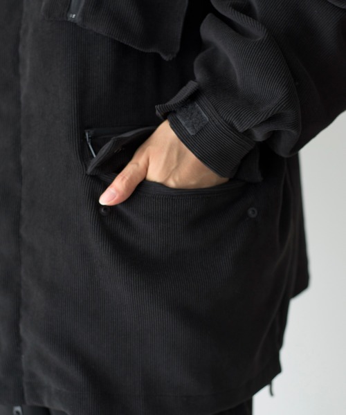 And A（アンドエー）の「Abu Garcia アブガルシア / × is-ness ABU-M303 CORDUROY JACKET イズネスコラボ コーデュロイファティーグジャケット / 21AAB-0003（ミリタリージャケット・メンズ・ブラック・MEDIUM/X-LARGE/LARGE）」の10枚目の写真