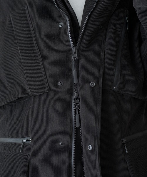 And A（アンドエー）の「Abu Garcia アブガルシア / × is-ness ABU-M303 CORDUROY JACKET イズネスコラボ コーデュロイファティーグジャケット / 21AAB-0003（ミリタリージャケット・メンズ・ブラック・MEDIUM/X-LARGE/LARGE）」の17枚目の写真
