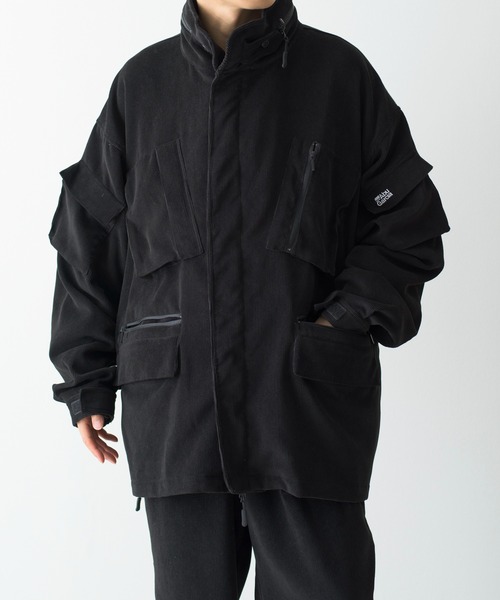 And A（アンドエー）の「Abu Garcia アブガルシア / × is-ness ABU-M303 CORDUROY JACKET イズネスコラボ コーデュロイファティーグジャケット / 21AAB-0003（ミリタリージャケット・メンズ・ブラック・MEDIUM/X-LARGE/LARGE）」の2枚目の写真
