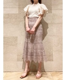 SNIDEL | ヘムフレアレーススカート(スカート)