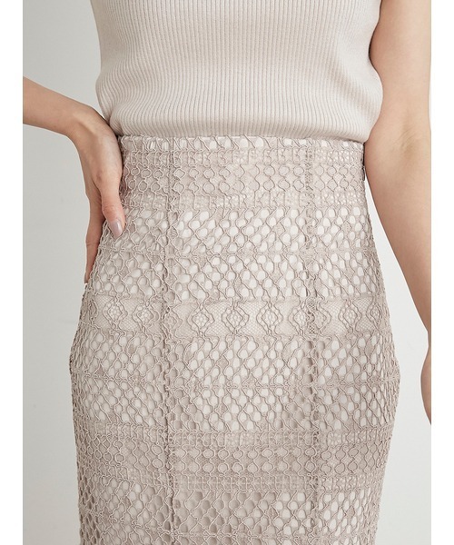 SNIDEL（スナイデル）の「ヘムフレアレーススカート（スカート・レディース・ミント/アイボリー/ベビーピンク・1/0）」の12枚目の写真