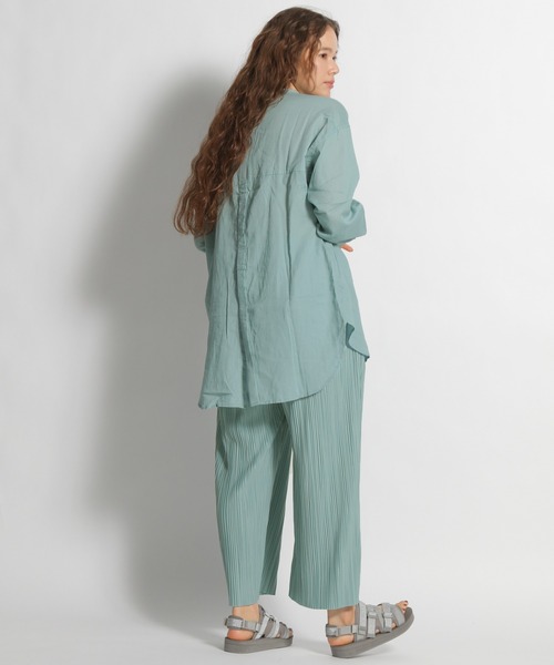 niko and...(ニコアンド)の「サラサラカットプリーツパンツ(その他パンツ・レディース・ベージュ/アイボリー/ブラック/ライトグリーン/ネイビー/チャコール/ブラウン/ピンク/グリーン・LARGE/MEDIUM)」の14枚目の写真