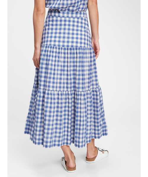 GAP（ギャップ）の「ティアード マキシスカート（スカート・レディース・ホワイト/ホワイト×ブルー・2/6/00/0/4）」の14枚目の写真