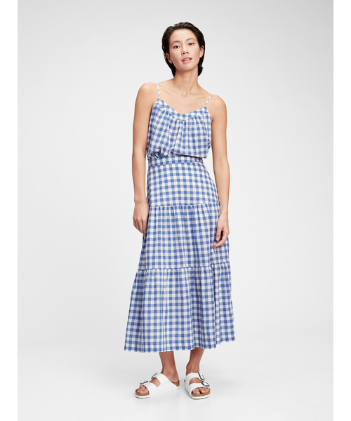 GAP（ギャップ）の「ティアード マキシスカート（スカート・レディース・ホワイト/ホワイト×ブルー・2/6/00/0/4）」の15枚目の写真
