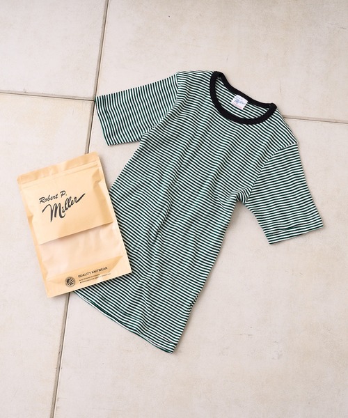 MILLER（ミラー）の「【MILLER/ミラー】ボーダークルーネックTシャツ（Tシャツ/カットソー・レディース・ブラウン/オフホワイト/ブルー/グリーン・FREE）」の17枚目の写真