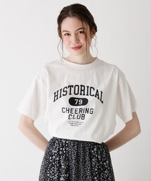 Cutie Blonde | 【S-L】カレッジプリントTシャツ(Tシャツ/カットソー)