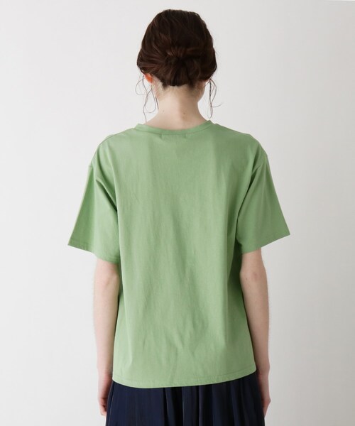 Cutie Blonde（キューティーブロンド）の「◆【S-L】カレッジプリントTシャツ（Tシャツ/カットソー・レディース・ブラック/オフホワイト/ライトグリーン・01/02/03）」の5枚目の写真