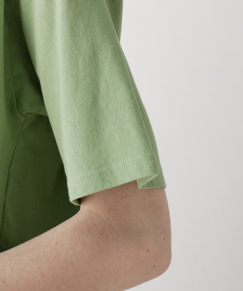 Cutie Blonde（キューティーブロンド）の「◆【S-L】カレッジプリントTシャツ（Tシャツ/カットソー・レディース・ブラック/オフホワイト/ライトグリーン・01/02/03）」の11枚目の写真