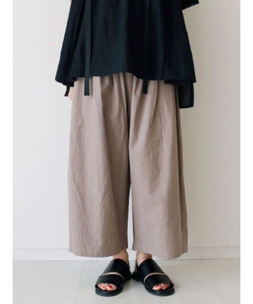 Samansa Mos2（サマンサ モスモス）の「綿麻エッグパンツ（その他パンツ・レディース・オフホワイト/ベージュ/チャコール・ﾌﾘ-）」の3枚目の写真