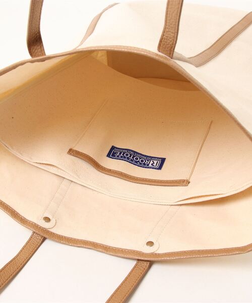 Te chichi TERRASSE（テチチテラス）の「LT．TALL．RoughlyキャンバスーA／ROOTOTE（トートバッグ・レディース・ブラック/ブラウン・ﾌﾘ-）」の3枚目の写真