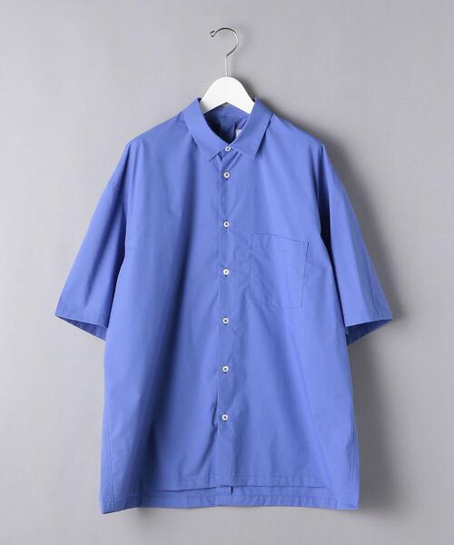 EN ROUTE(アンルート)の「<EN ROUTE(アンルート)> ポリエステル/コットン タイプライター バック/オープン(シャツ/ブラウス・メンズ・ダークグリーン/ロイヤルブルー・3/2/1)」の4枚目の写真