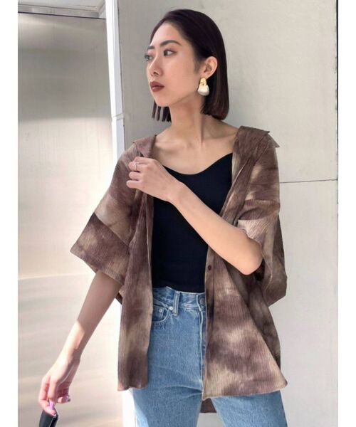 EMODA(エモダ)の「ミニマルフィットキャミ(キャミソール・レディース・アイボリー/ブラック/グリーン・FREE)」の9枚目の写真